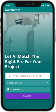 Phone Image with DiviHomes website